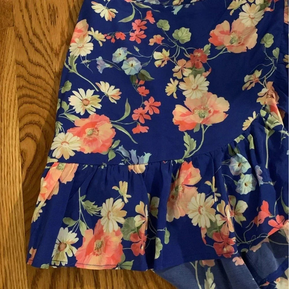 NWT Yumi Kim Blue Floral Ruffle Skort Size L - Picture 8 of 9